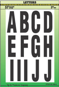 Hy-Ko 3 in. Reflective Black Vinyl Letter Set A-Z Self-Adhesive 1 pk (Pack of 10)