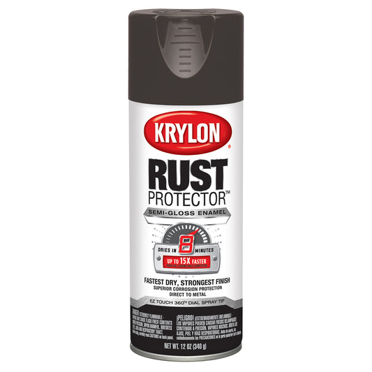 KRYLON Rust Protector Semi-Gloss Anodized Bronze Spray Paint 12 oz. (Pack of 6)