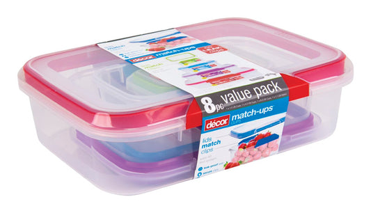 Decor Match-Ups Clear Food Storage Container Set 4 pk
