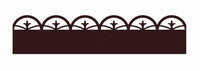 Border Edging, Finial Top, Black, 8 x 36-In.