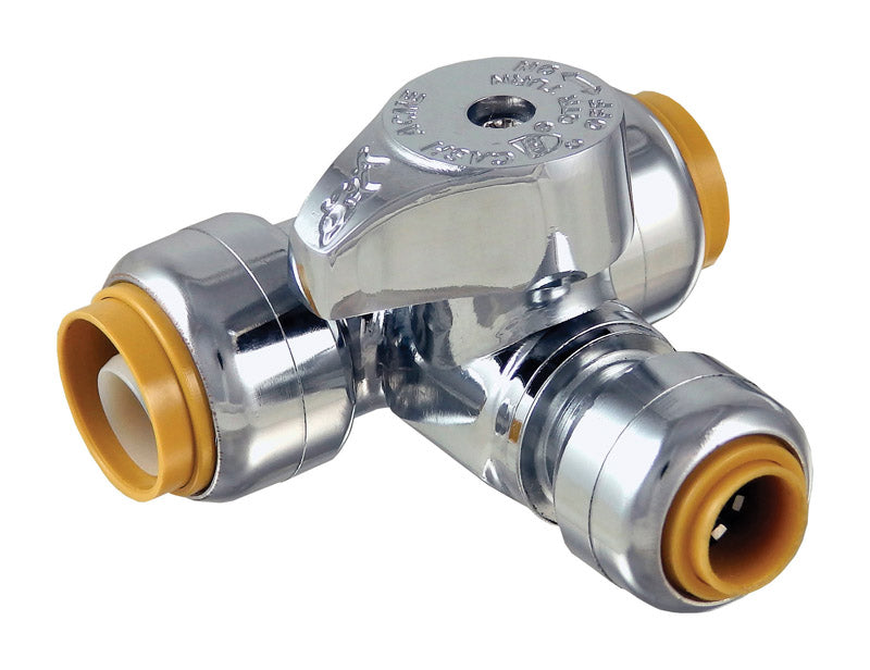 SharkBite 1/2 in. PTC X 1/2 in. Brass Tee Stop - 24987A - 697285249875 ...