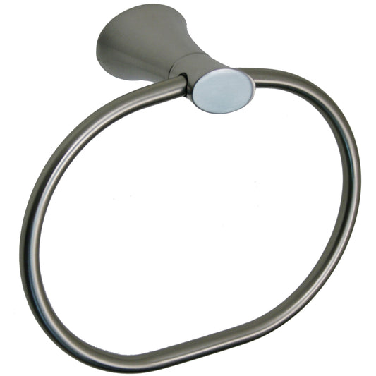 Ultra Faucets Sweep Collection Brushed Nickel Towel Ring Metal