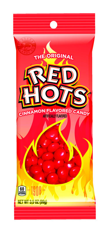 RED HOTS TUBE BAG 3.5OZ (Pack of 8)
