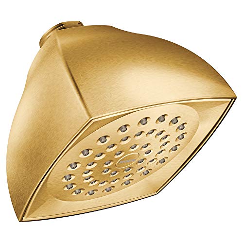 Brushed gold one-function 4-1/16" diameter spray head standard