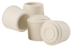 Softtouch Rubber Table/Chair Leg Tip White Round 3/4 in. W X 1.5 in. L 4 pk