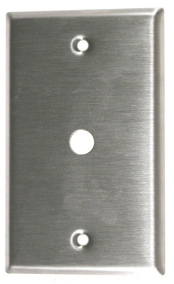 Leviton 004-84061-04 Single Gang Stainless Steel Phone & Cable Wallplate
