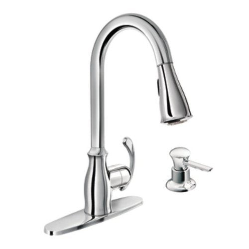 CHROME ONE-HANDLE HIGH ARC PULLDOWN KITCHEN FAUCET