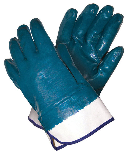 MCR Safety Men's Coated Work Gloves Blue L 12 pk