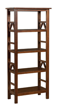 Linon Home Decor  54.45 in. H x 24.57 in. W x 12.2 in. D Brown  Wood  Bookcase