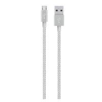 Mixit Metallic Micro USB To USB Cable, Black, 4-Ft.
