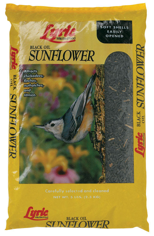 Lyric  Assorted Species  Wild Bird Food  Black Oil Sunflower Seed  25 lb.