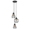 Globe  Matte  Brown  3 lights Pendant Light