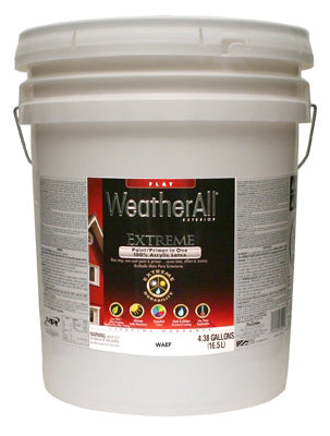 Premium Extreme Exterior Paint & Primer In One, Neutral Base Flat Acrylic, 5-Gal.