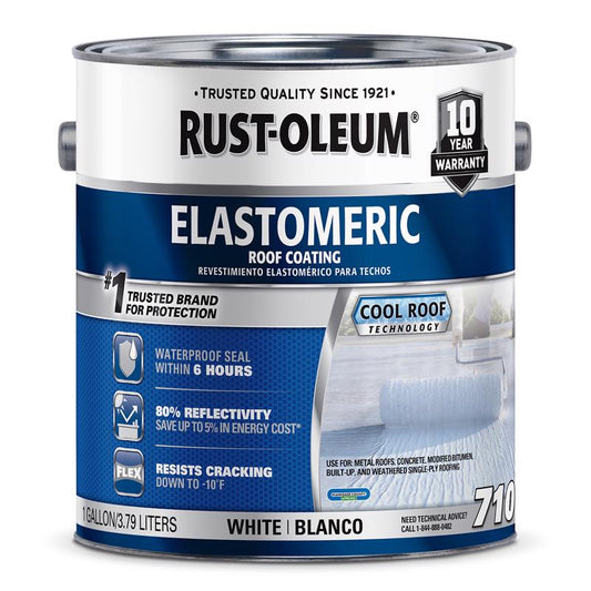 Rust-Oleum White Elastomeric Roof Coating 1 gal (Pack of 2)