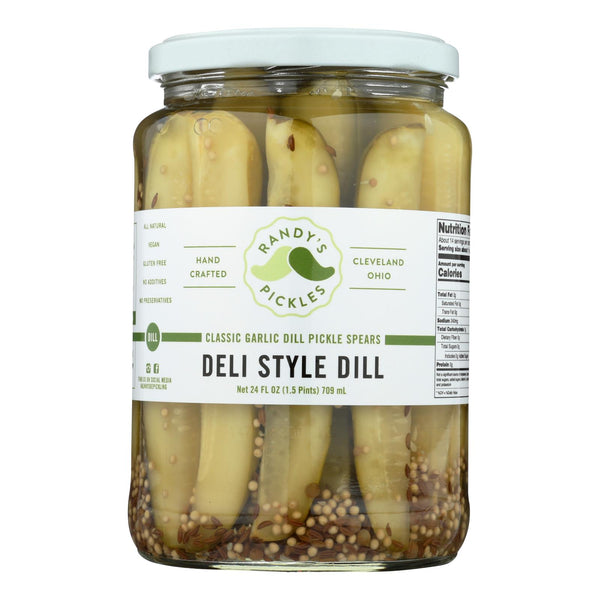 Randy's Pickles - Dill Pckle Deli Styl Dill - Case of 6 - 24 FZ (Pack of 6)