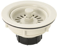 Basket Sink Strainer, Almond Plastic, 3.5-In.