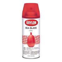 Krylon Sea Glass Semi-Translucent Ruby Spray  Paint 12 oz (Pack of 6)