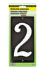 Hy-Ko 3-1/2 in. Reflective White Aluminum Number 2 Nail-On 1 pc. (Pack of 10)