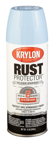 Pintura en aerosol brillante de color azul claro con protección contra el óxido de Krylon, 12 oz (caja de 6)