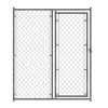 Pet Sentinel  Galvanized Steel  Dog Kennel  Gray  72 in. H x 60 in. W