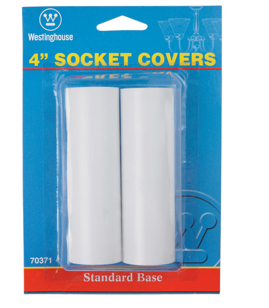 Westinghouse 7037100 4" White Candle Socket Covers 2 Count (Pack of 6).