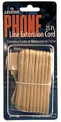 Leviton 831-C2406-25I 25' Ivory Phone Line Extension Cord