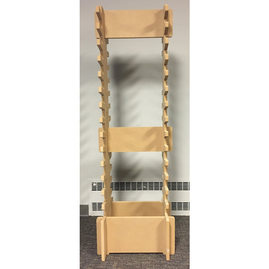 Hallmark 4 in. H X 19 in. W X 69 in. L Brown 2 Sided Display Rack Wood