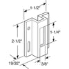 Prime-Line Aluminum Indoor and Outdoor Door Lock Keeper