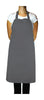 Mu Kitchen Silver Cotton Solid Bibb Apron