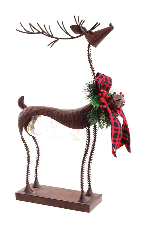 Celebrations Home LED Deer Christmas Decoration Brown Metal 1 pk (Pack of 2)