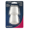 Softtouch Rubber Leg Tip White Round 1.25 in. W X 1.75 in. L 2 pk