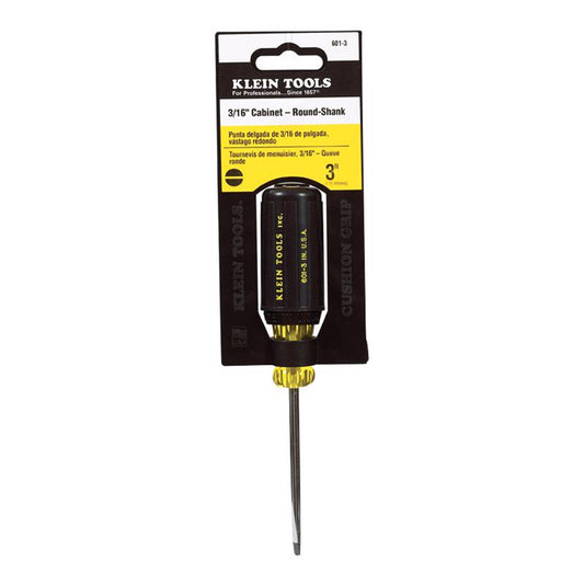 Klein Tools 3/16 in. X 3 in. L Slotted Cabinet Screwdriver 1 pc
