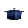 6.5 Qt Enameled Cast Iron Series Covered Round Dutch Oven in Gradated Cobalt