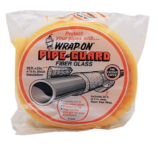 Wrap-On 3 in. Pipe Insulation 25 ft. L (Pack of 24)