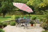 Sunline  Traditional  9 ft. Tiltable Red White Stripe  Market Umbrella