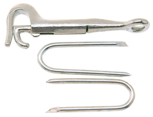 Campbell 4 in. L Silver Iron Gate Hook 1 pk