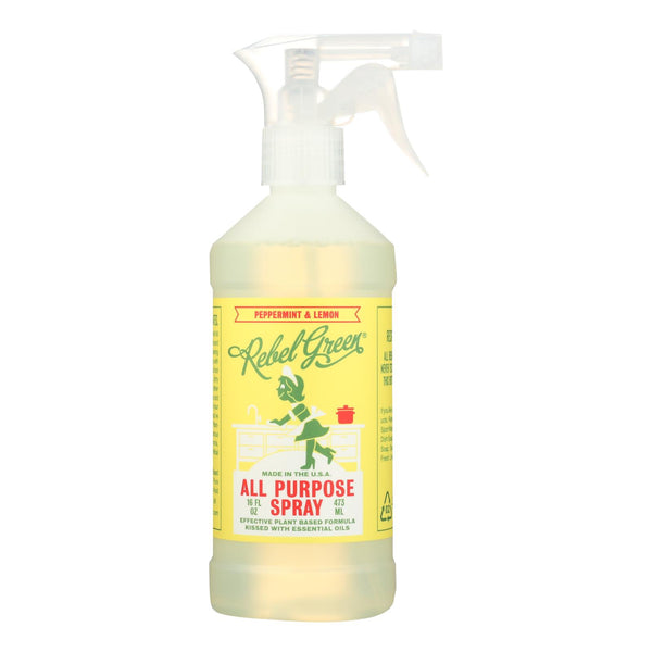 Spray multiusos Rebel Green, menta y limón, caja de 4, 16 onzas líquidas (paquete de 4)