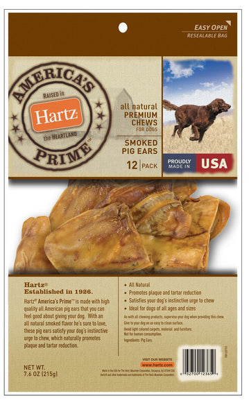 Hartz Smoky Pig Ears 12 / Pack