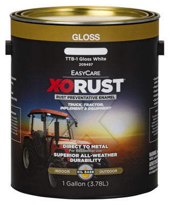 Rust-Preventative Paint & Primer, Direct to Metal, Truck, Tractor, Implement & Equipment, Gloss White, 1-Gallon