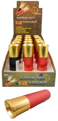 LED Flashlight, Shotgun Shell Design, 9-LED. (Pack of 15)