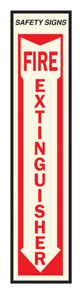 Hy-Ko English Fire Extinguisher Sign Vinyl 19 in. H x 4 in. W (Pack of 10)