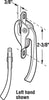 Prime-Line  1.1 in. L Aluminum  Silver  Zinc  Left  Casement Locking Handle Casement Operator Tee Handle