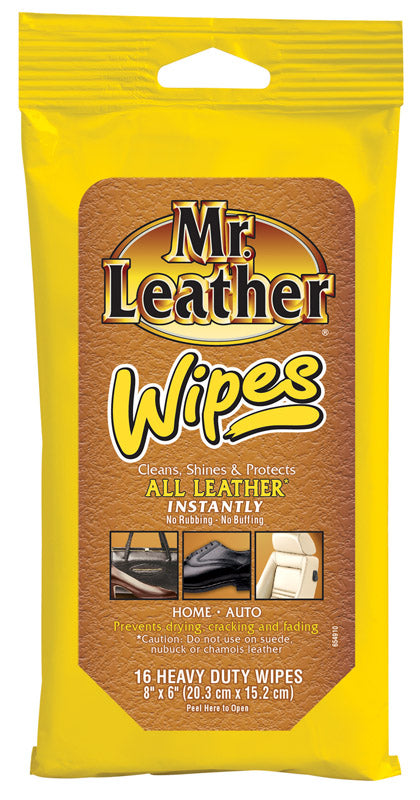 Mr. Leather All Leather Wipes Bagged (Case of 12)