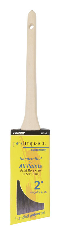 Linzer  Pro Impact  2 in. W Thin Angle  Contractor Paint Brush