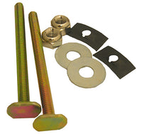 Solid Brass Toilet Bolts With Nuts And Washers, 0.25 x 3.25-In. (Pack of 6)