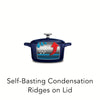 24 oz Enameled Cast-Iron Series 1000 Covered Small Cocotte - Gradated Cobalt