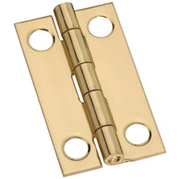 National Hardware 1-1/2 in. W X 7/8 in. L Brass Narrow Hinge 1 pk