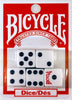 Bicycle Bicycle Dice Plastic Black/White