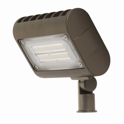 LED Flood Light Fixture, Commercial Grade, 1600 Lumens, 15-Watt, 4.5-In.
