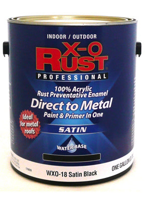 Rust Preventative Paint & Primer, Direct to Metal, Satin Black, Gallon (Pack of 2)